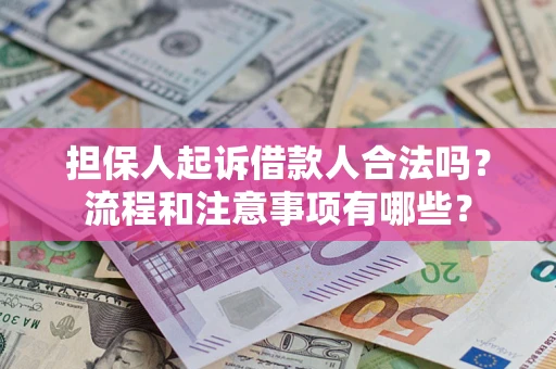 北京担保人起诉借款人合法吗？流程和注意事项有哪些？