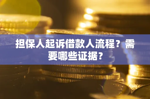 北京担保人起诉借款人流程?需要哪些证据? 北京担保人起诉借款人流程?需要哪些证据?