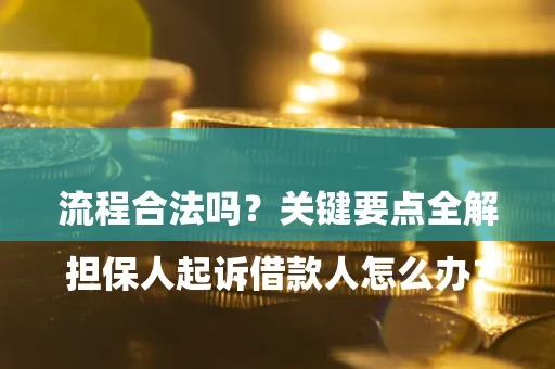 北京

担保人起诉借款人怎么办？流程合法吗？关键要点全解析