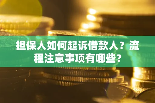 北京担保人如何起诉借款人？流程注意事项有哪些？